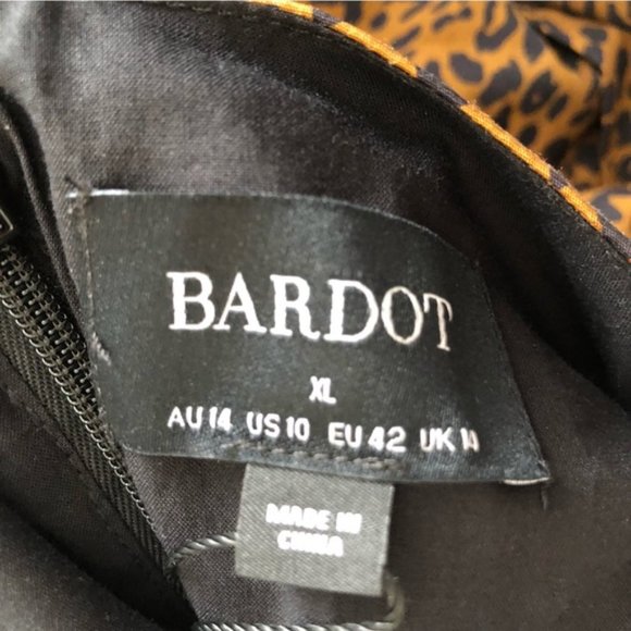 Bardot Womens Dress Leopard Print Skater Style X-Large - Picture 11 of 13
